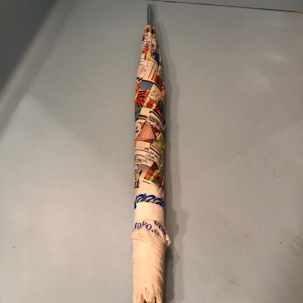 Vintage caller times comic strip umbrella